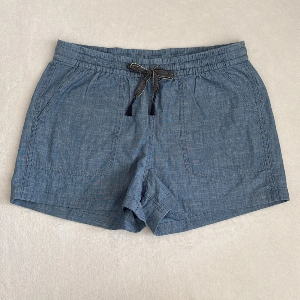 {NWT} J.Crew | Seaside Cotton Chambray Drawstring Short J2383 Oasis Blue (S) - Picture 16 of 16